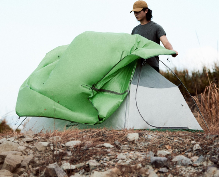 Ультралегкий двомісний намет Naturehike Cloud Up Base 2 Зелений CNK2450WS032 (6927595798720) - зображення 11