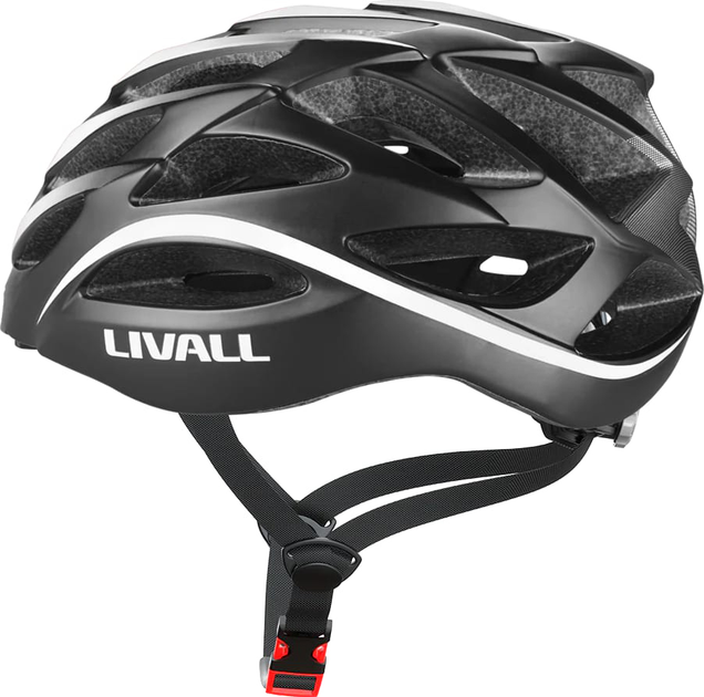 Велосипедний шолом Livall BH62 NEO L 55-61 см Чорний/Білий (ZHLIV-TBH62N-4041) - зображення 1