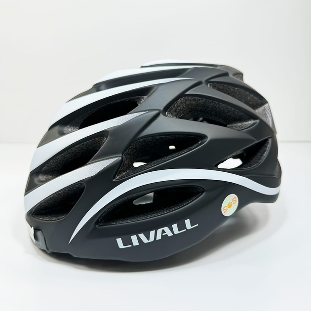 Велосипедний шолом Livall BH62 NEO L 55-61 см Чорний/Білий (ZHLIV-TBH62N-4041) - зображення 2