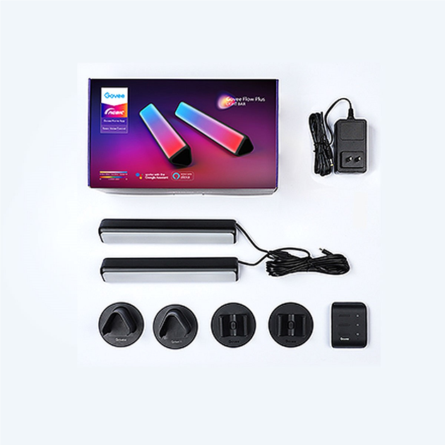 Набір адаптивного підсвічування Govee RGBICWW WiFi + Bluetooth Flow Plus Light Bars RGB Чорний (H60563D1) - зображення 3