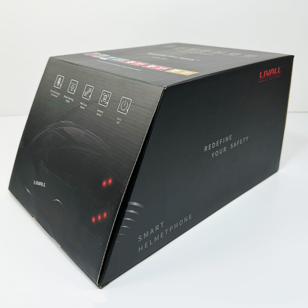 Велосипедний шолом Livall BH62 NEO L 55-61 см Чорний/Червоний (LIV-TBH62N-1041) - зображення 15