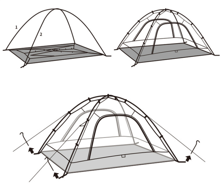 Namiot dwuosobowy Naturehike CNK2450WS030 Zielony (6975641886976) - obraz 5