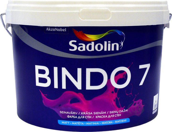 Farba Sadolin Bindo 7 matowa lateksowa na ściany i sufit, bezbarwna, BC, 2.33 l (5072649) - obraz 1