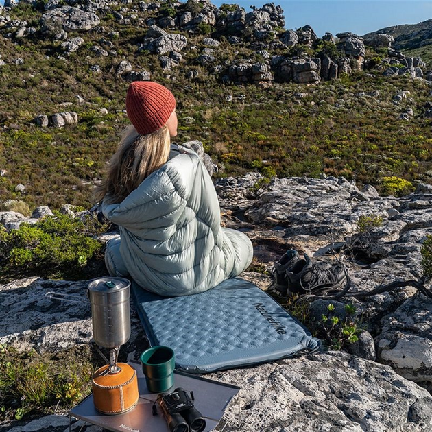 Матрац самонадувний надлегкий одномісний овальний Naturehike CNK2300DZ013 35 мм Блакитний (6976023927041) - зображення 2
