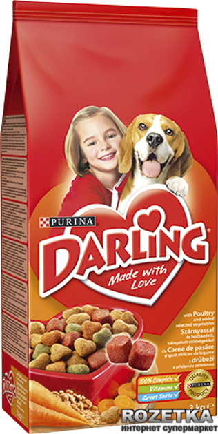Сухий корм для собак Purina Darling зі смаком птиці та овочів 3 кг (7613034592781) - зображення 1