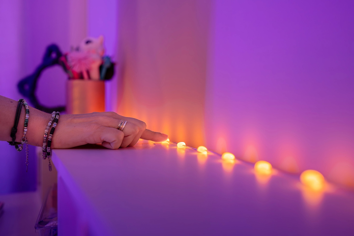 Girlanda LED Smart Twinkly Candies Heart RGB 200 IP20 12 m kabel USB-C Zielony (TWKH200RGB-G) - obraz 4