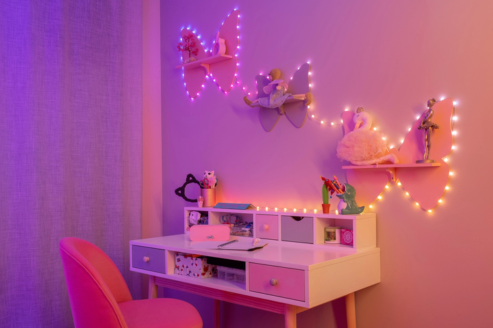 Girlanda LED Smart Twinkly Candies Heart RGB 100 IP20 6 m kabel USB-C Przezroczysty (TWKH100RGB-T) - obraz 13