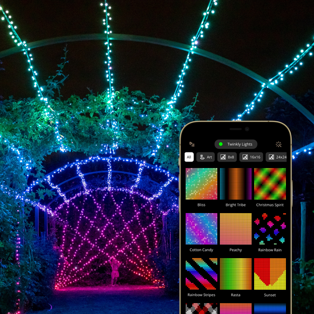 Світлодіодна Smart LED гірлянда Twinkly Dots Lights RGB 200 IP44 10 м USB-C кабель Прозорий (TWD200STP-TEU) - зображення 15