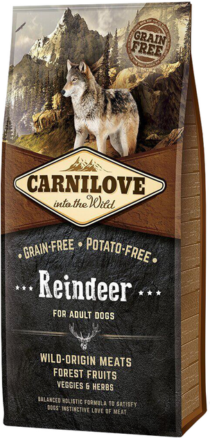 Сухий корм для дорослих собак всіх порід Carnilove Raindeer 12 кг (8595602508884) - зображення 1