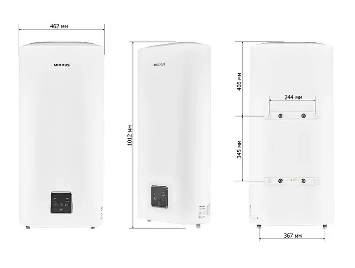 Водонагреватель "Плоский" MIXXUS EWH-10050 FLAT DRY накопительный 50 л, сухой ТЭН 2 кВт - изображение 2
