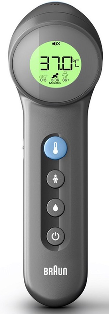 Безконтактний інфрачервоний термометр Braun чорний (BNT400) (4022167204004) - зображення 2