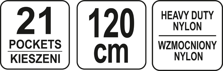 Pas Yato YT-7400 z kieszeniami na gwoździe i narzędzia 120 cm (5906083974007)  - obraz 3