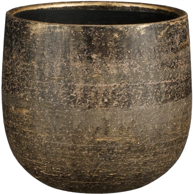 Doniczka Edelman Marcus okrągła brązowo-metaliczna 21 x 19 cm (1155656) (8720362986744) - obraz 1