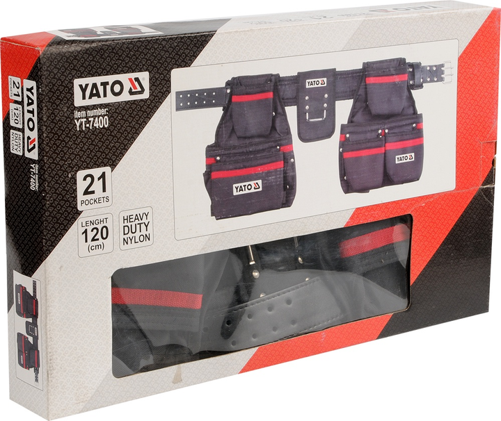 Pas Yato YT-7400 z kieszeniami na gwoździe i narzędzia 120 cm (5906083974007)  - obraz 2