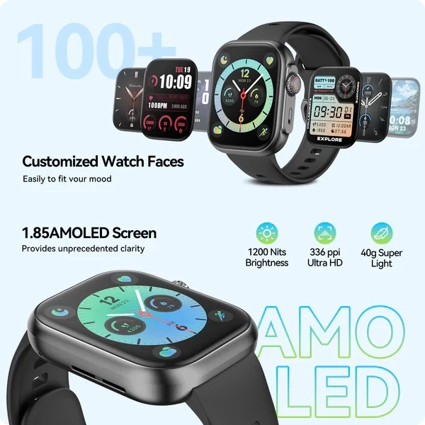 Смарт-часы Anyloop Smart Watch S6G с GPS, 1.85" AMOLED экраном, 100+ спортивными режимами и водозащитой - изображение 2
