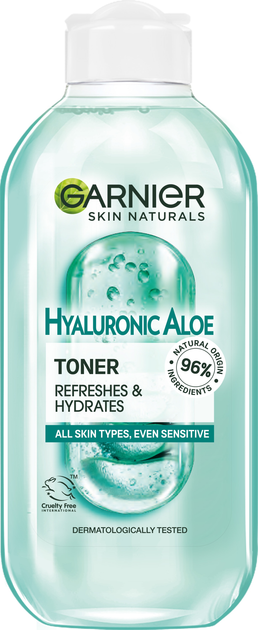 Тонік для обличчя Garnier Skin Naturals Hyaluronic Aloe зволожувальний 200 мл (3600542367899) - зображення 1
