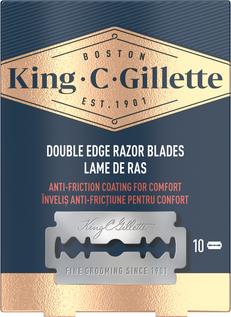 Набір лез для гоління Gillette King C. 10 шт (7702018590179) - зображення 2