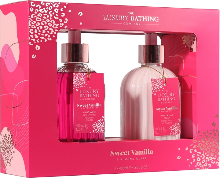 Zestaw Grace Cole The Luxury Bathing Sweet Vanilla & Almond Glaze Heavenly Hands Krem do rąk 400 ml + Mydło do rąk 400 ml (5056634288067) - obraz 1