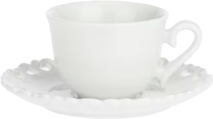 Filiżanka do kawy ze spodkiem La Porcellana Bianca Valentino porcelana 80 ml (8027549096730) - obraz 1
