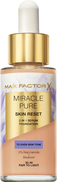 Podkład do twarzy Max Factor Miracle Pure Skin Reset 2 in 1 30-40 Fair to Light 30 ml (3616305711687) - obraz 1