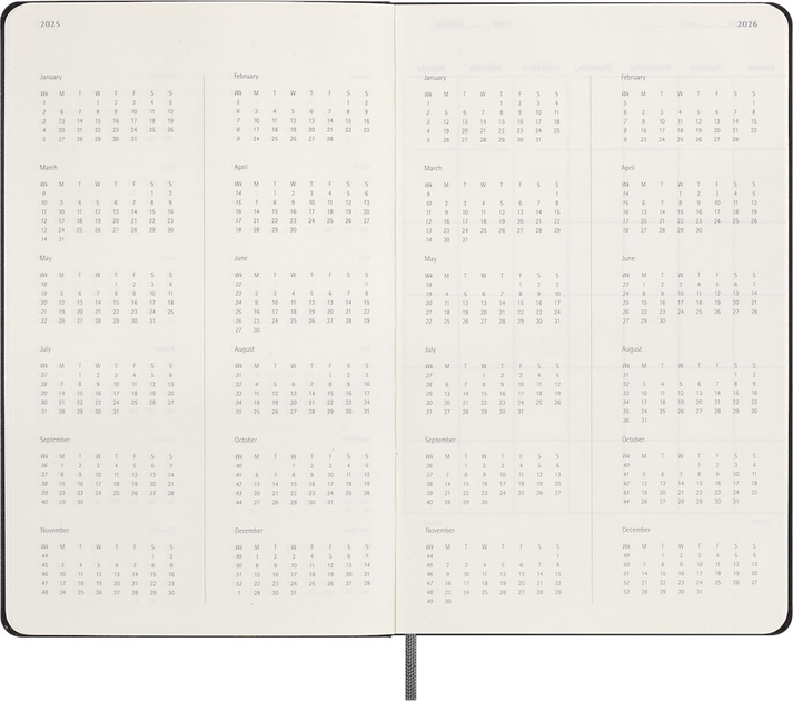 Dziennik tygodniowy Moleskine z miejscem na datę 13 x 21 cm 144 strony czarny (8056598857122) - obraz 5