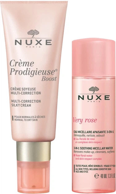 Набір Nuxe Крем Prodigieuse Boost Silky 40 мл + Міцелярна вода Very Rose 40 мл (3264680025488) - зображення 1