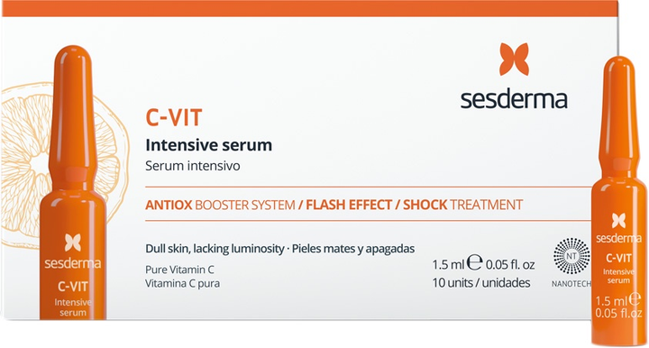 Serum do twarzy Sesderma C-Vit Intensive w ampułkach do matowej skóry 10 szt x 1.5 ml (8429979446169/8429979481955) - obraz 1