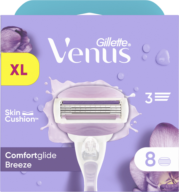 Набір змінних картриджів для гоління Venus Comfortglide Breeze для жінок 8 шт (7702018886463) - зображення 2