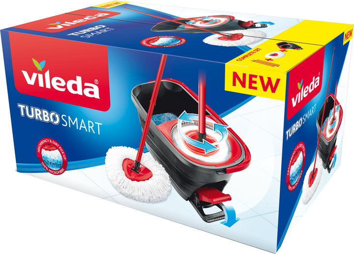 Zestaw do sprzątania Vileda Turbo Smart Mop i wiadro z wyciskarką (4023103208476) - obraz 2