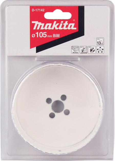 Біметалева коронка Makita 105 мм D-17142 (88381194952) - зображення 1