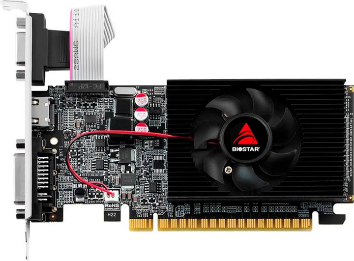 Karta graficzna Biostar PCI-Ex GeForce GT 730 D3 LP 2GB GDDR3 (128bit) (700/1333) (VGA, DVI, HDMI) (VN7313THX1) - obraz 1
