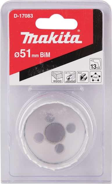 Otwornica bi-metalowa Makita 51 mm D-17083 (88381194891) - obraz 1