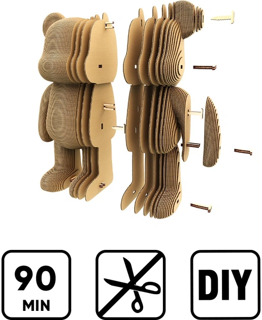 Картонный конструктор Cartonic 3D Puzzle Arty Bear 186 элементов (CARTARTBEAR) - Фото 5 Картонный конструктор Cartonic 3D Puzzle Arty Bear 186 элементов (CARTARTBEAR) - изображение 5