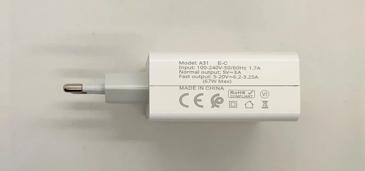 Зарядний пристрій Gerlax A31T для Xiaomi та ін. 67W + кабель USB toType-C білий / швидка зарядка - Фото 4 Зарядний пристрій Gerlax A31T для Xiaomi та ін. 67W + кабель USB toType-C білий / швидка зарядка - изображение 4