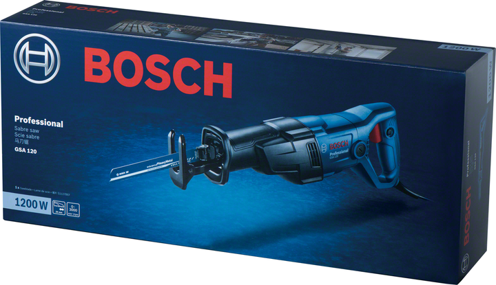 Piła szablasta Bosch Professional GSA 120, 1200 W, regulowana prędkość + ostrze Heavy for Metal (06016B1020) - obraz 7