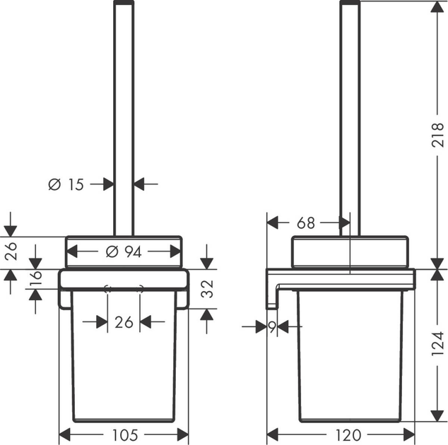 Szczotka toaletowa Hansgrohe AddStoris 41752140 - obraz 2