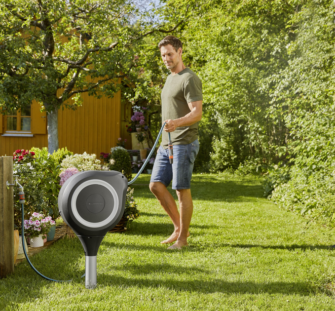Automatyczna wężownica gruntowa + zestaw do podlewania Gardena RollUp M 20 m Biała (18616-20.000.00) - obraz 5