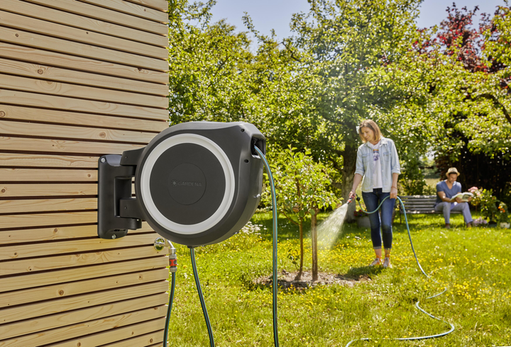 Котушка настінна автоматична + набір для поливу Gardena RollUp L 30 м Біла (18627-20.000.00) - зображення 7