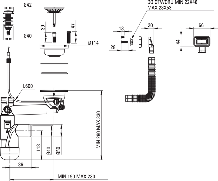 Zlew kuchenny Deante Magnetic 560x500x219 mm (ZRM_A103) - obraz 3