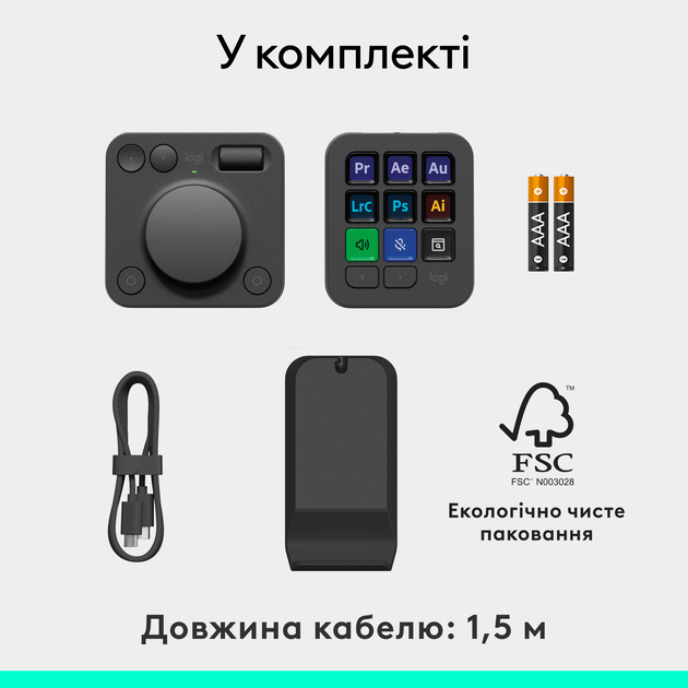 Консоль Logitech MX Creative Console Bluetooth/USB Graphite (920-012931) - зображення 11