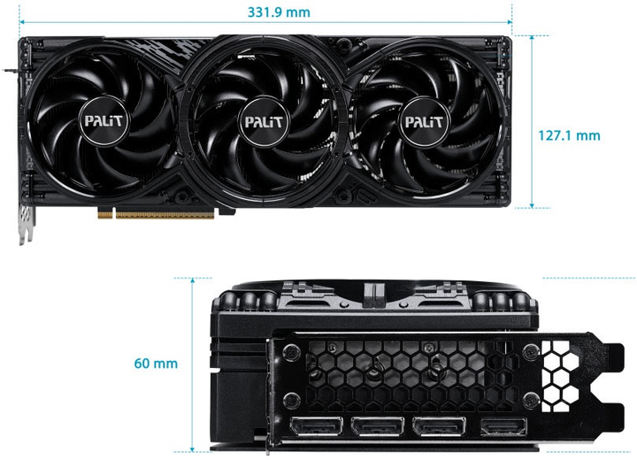 Karta graficzna Palit PCI-Ex GeForce RTX 5080 GamingPro V1 16GB GDDR7 (256bit) (2617/30000) (HDMI, 3 x DisplayPort) (NE75080019T2-GB2031Y) - obraz 10