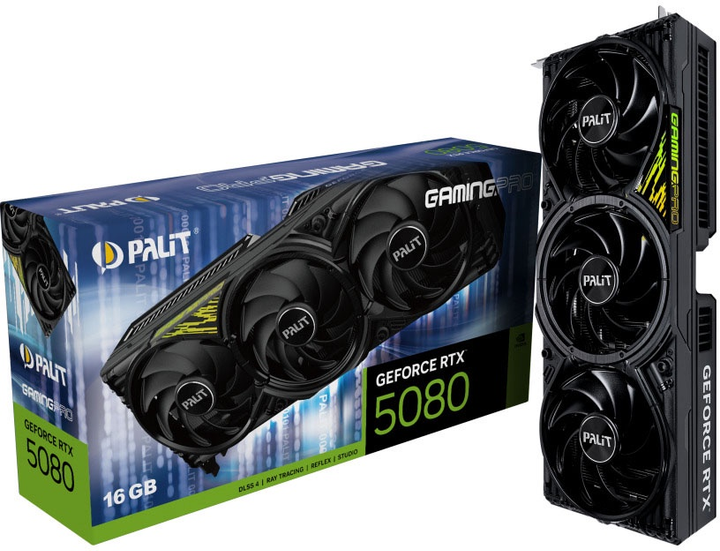 Karta graficzna Palit PCI-Ex GeForce RTX 5080 GamingPro V1 16GB GDDR7 (256bit) (2617/30000) (HDMI, 3 x DisplayPort) (NE75080019T2-GB2031Y) - obraz 11