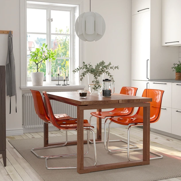 Набор мебели стол и 4 стула 140x85см MORBYLANGA/TOBIAS IKEA 094.849.46 оранжевый - изображение 2