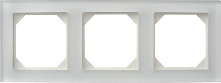 Pамка потрійна Liregus Epsilon White matted glass (K14-245-03 E/WG) - зображення 1