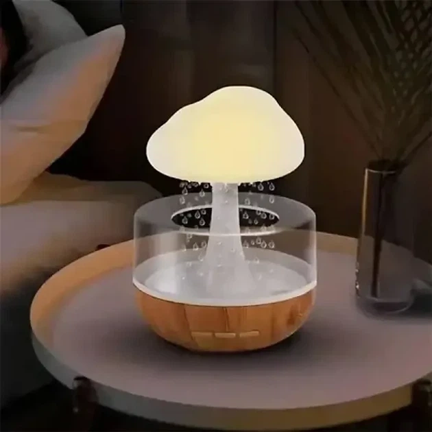 Ночник увлажнитель воздуха Грибок с эффектом дождя MUSHROOM 8996 N - изображение 3