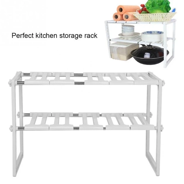 Кухонная полка для харнения посуды регулируемая 38-70 см KITCHEN RACK - изображение 3