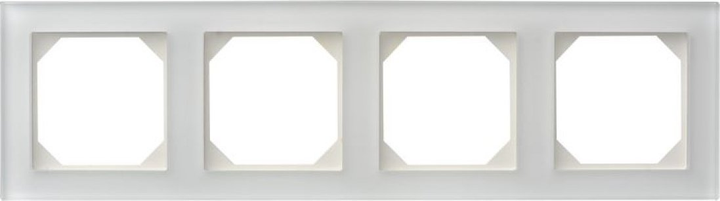 Рамка четверна Liregus Epsilon White matted glass (K14-245-04 E/WG) - зображення 1
