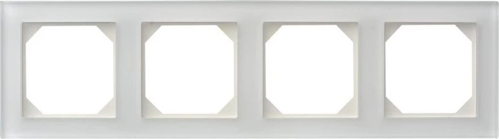 Рамка четверна Liregus Epsilon White matted glass (K14-245-04 E/WG) - зображення 1