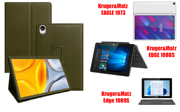 Чехол-подставка CRAYTON для Kruger&Matz EAGLE 1073, EDGE 1088S, Edge 1089S – стиль, защита и ручная сборка, цвет Оливковый - Фото 1 Чехол-подставка CRAYTON для Kruger&Matz EAGLE 1073, EDGE 1088S, Edge 1089S – стиль, защита и ручная сборка, цвет Оливковый - изображение 1