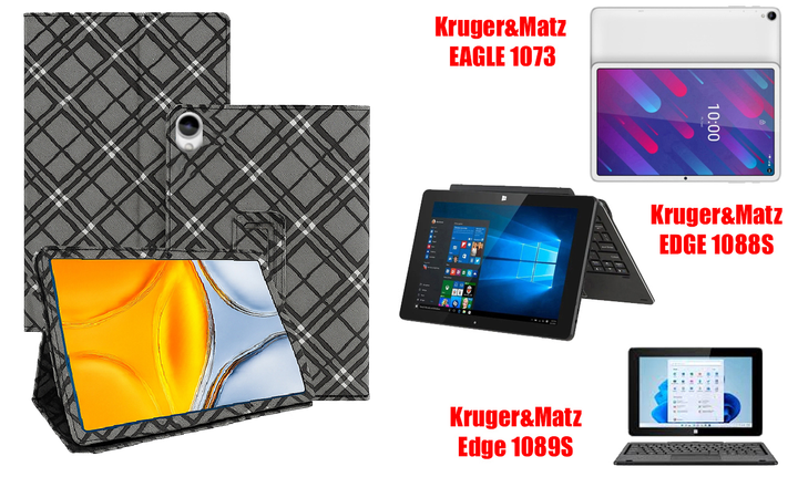Чехол-подставка CRAYTON для Kruger&Matz EAGLE 1073, EDGE 1088S, Edge 1089S – стиль, защита и ручная сборка, цвет Клетка - Фото 1 Чехол-подставка CRAYTON для Kruger&Matz EAGLE 1073, EDGE 1088S, Edge 1089S – стиль, защита и ручная сборка, цвет Клетка - изображение 1